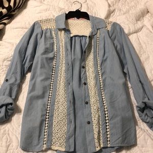 Denim button up